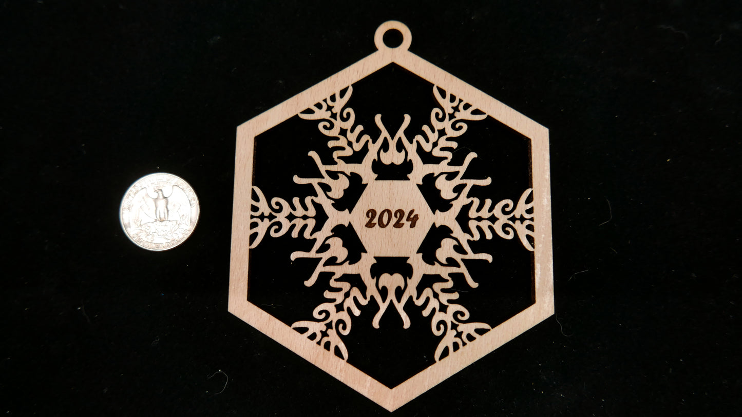 Mirrored Fuckflake Ornament (2024)