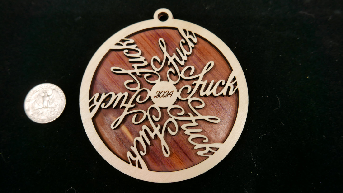 Cursive Fuckflake Ornament (2024)