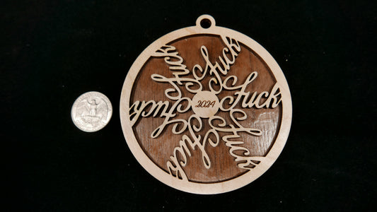 Cursive Fuckflake Ornament (2024)