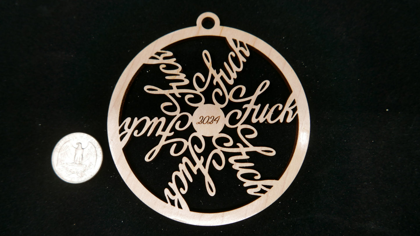 Cursive Fuckflake Ornament (2024)