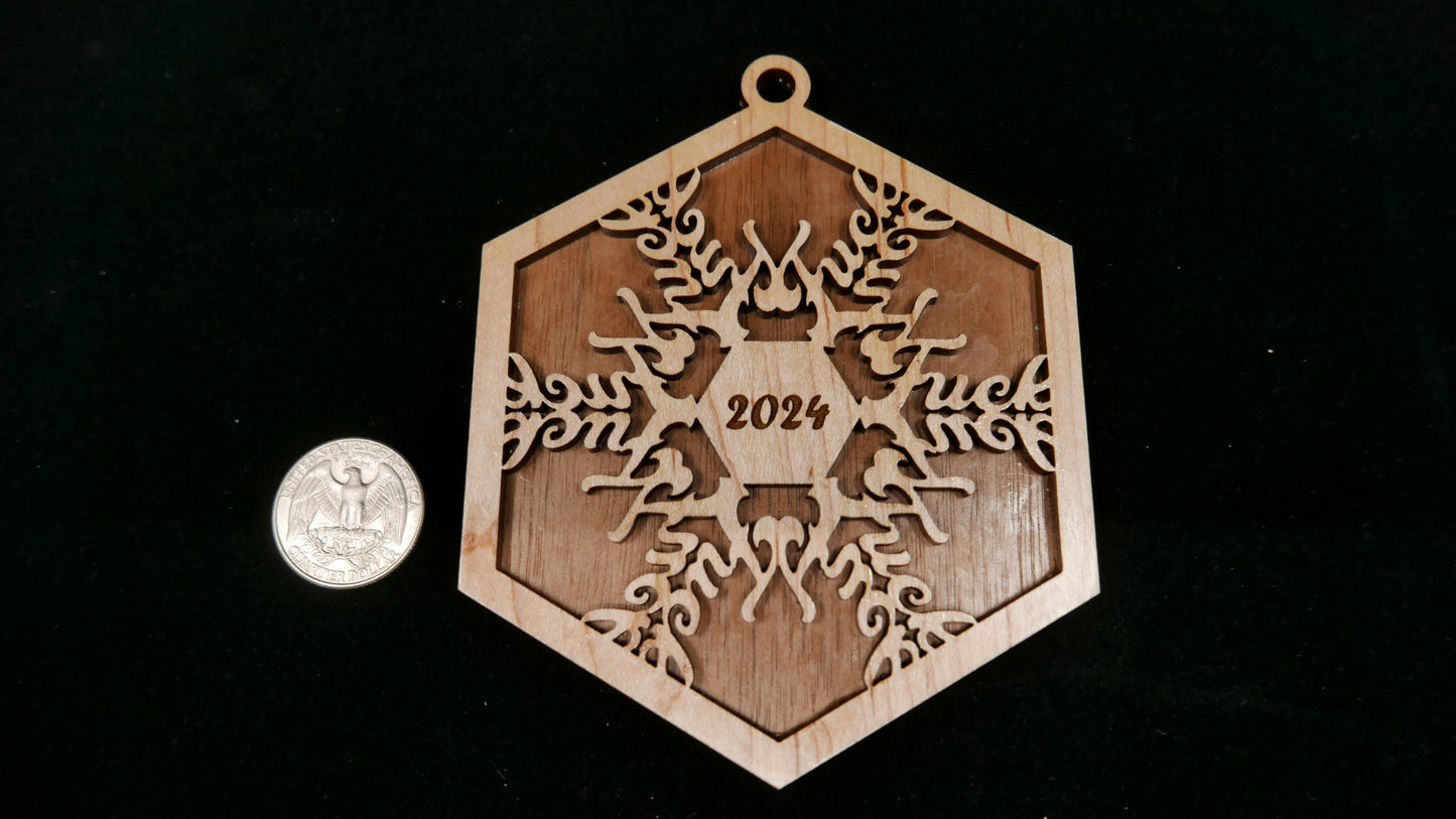 Mirrored Fuckflake Ornament (2024)