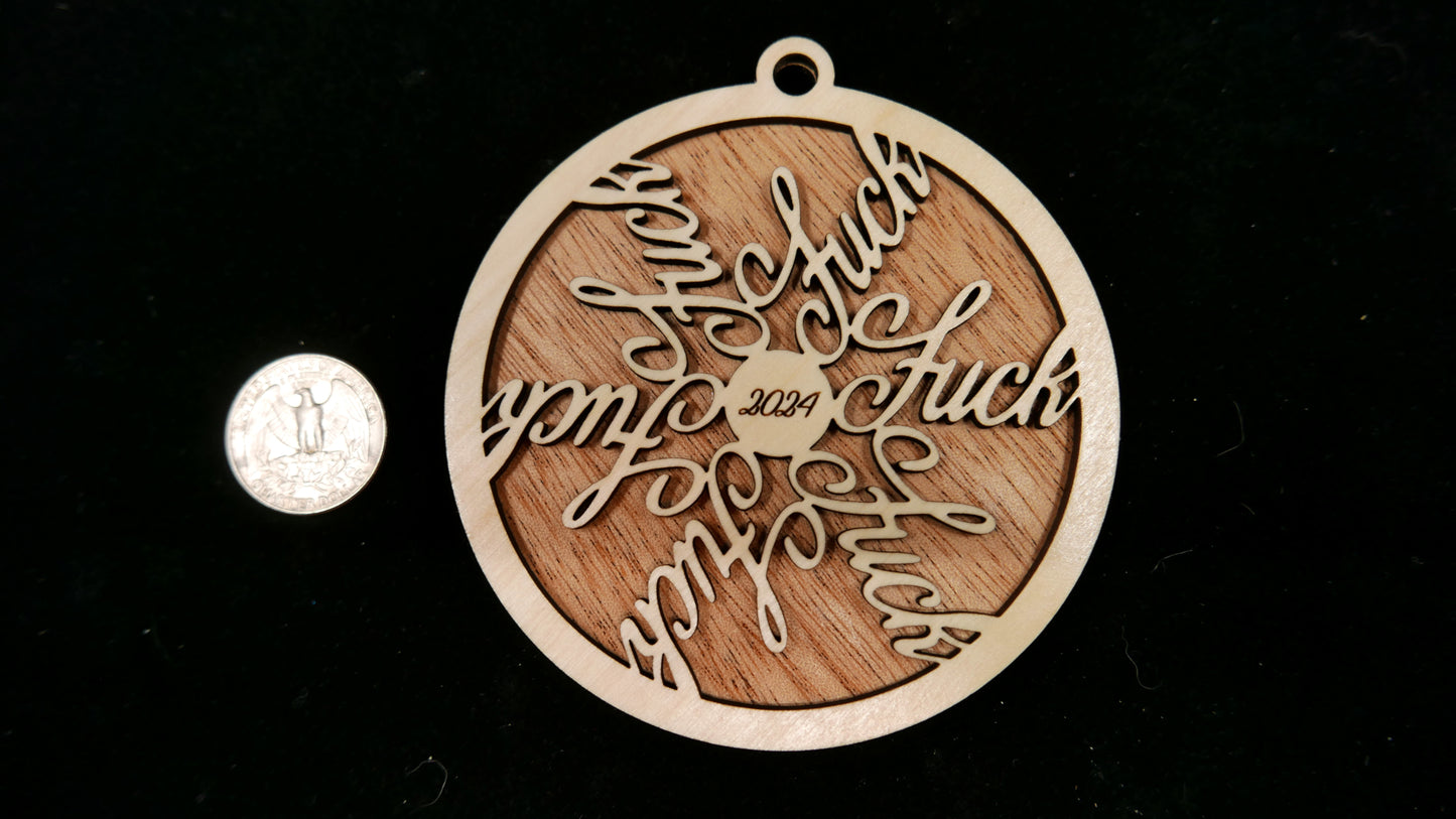 Cursive Fuckflake Ornament (2024)