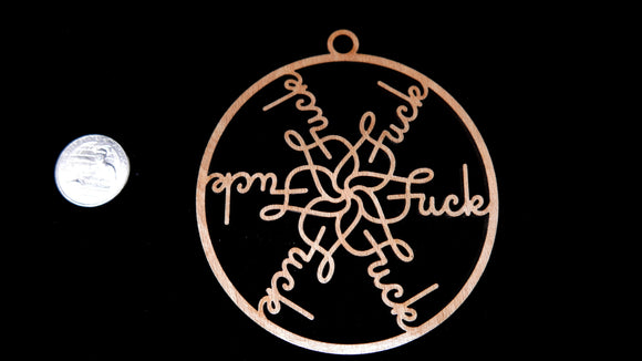 Circular Cursive Fuckflake Ornament