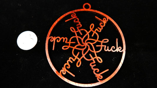 Circular Cursive Fuckflake Ornament