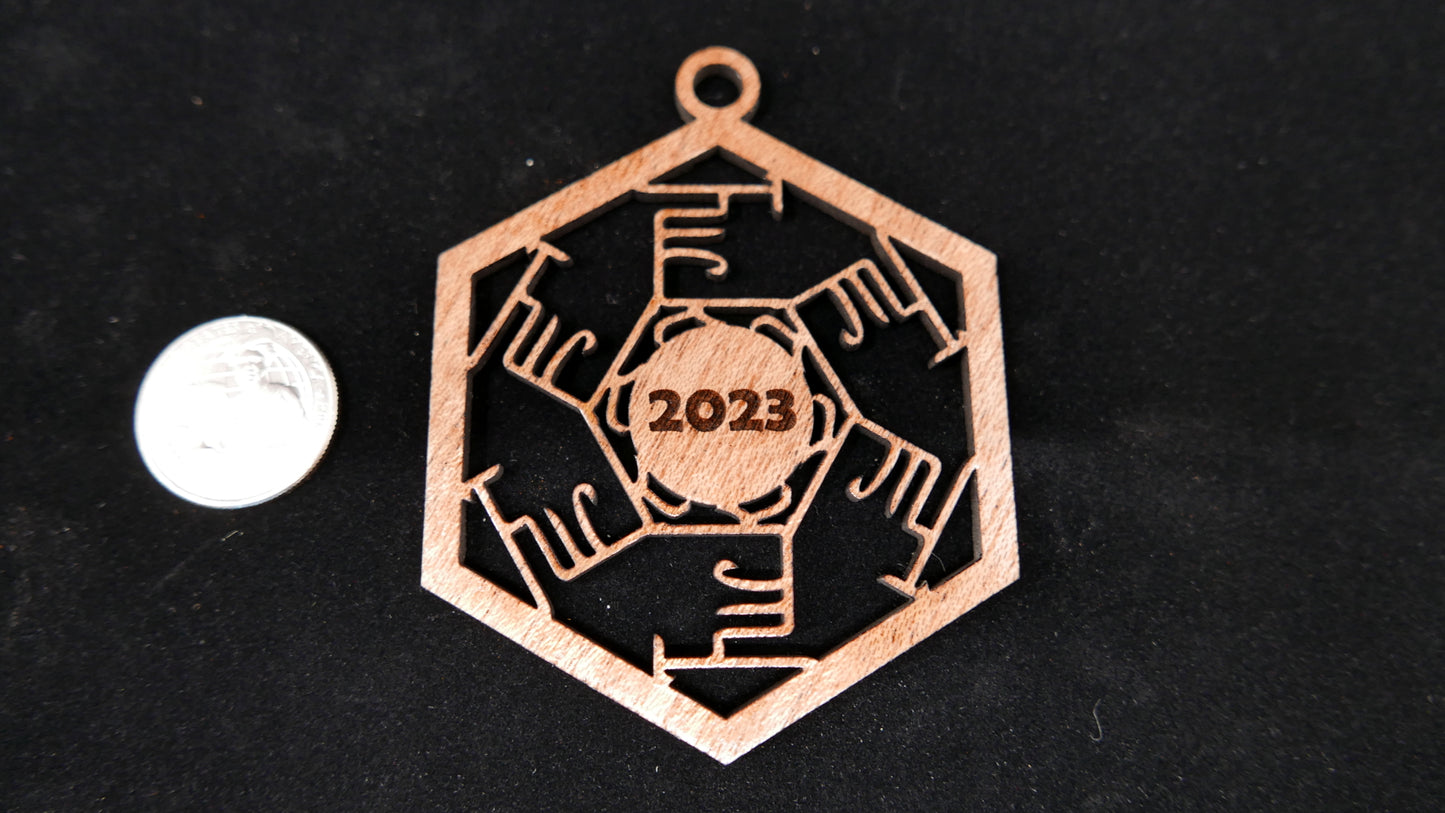 Hexagonal Fuckflake Ornament (2023)