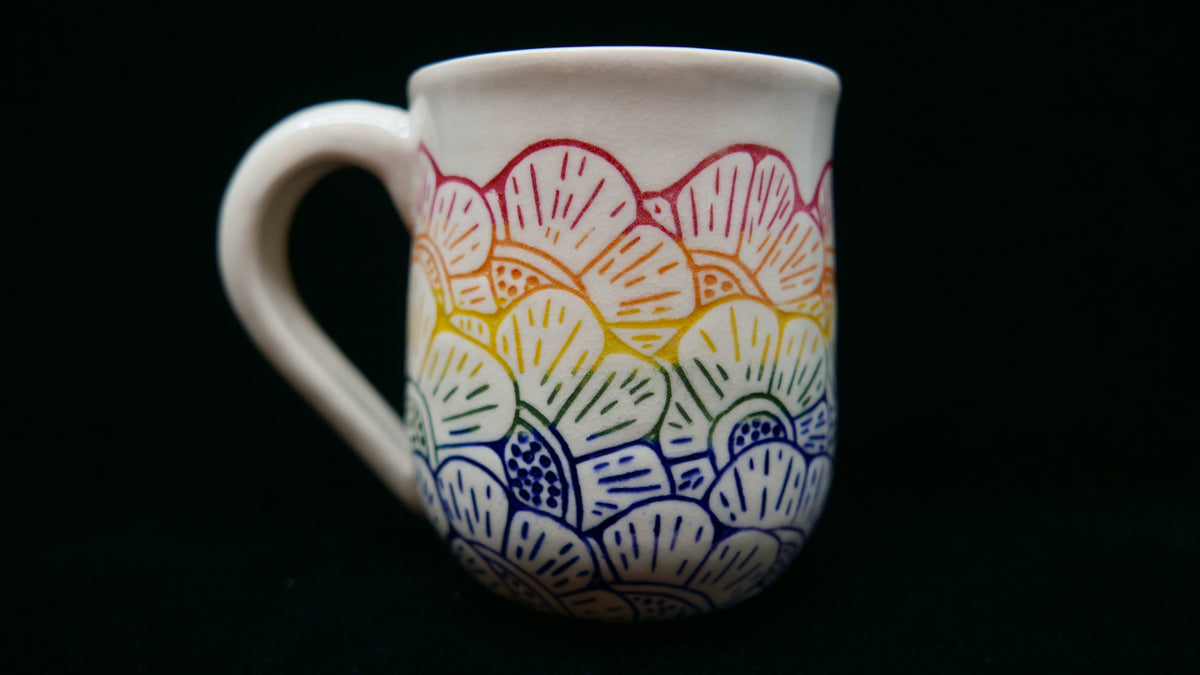 Mug - Rainbow Flowers